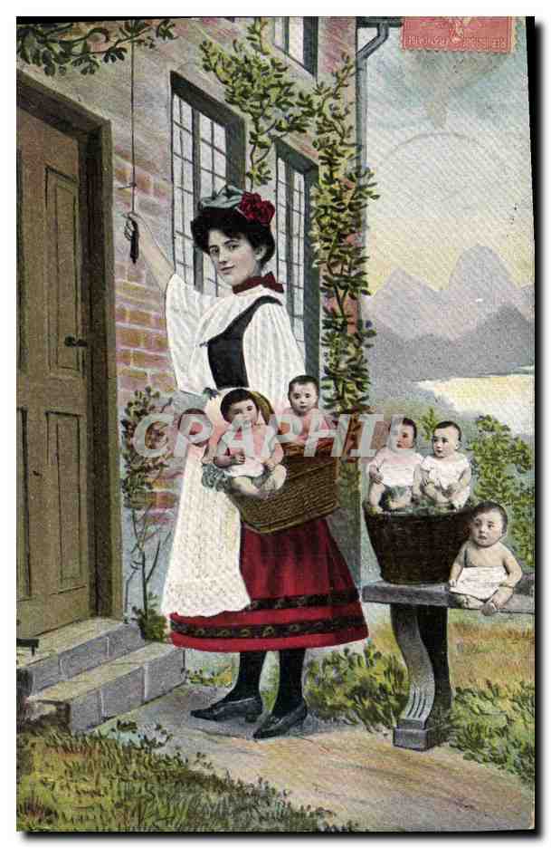 CPA Fantaisie Enfants Femme