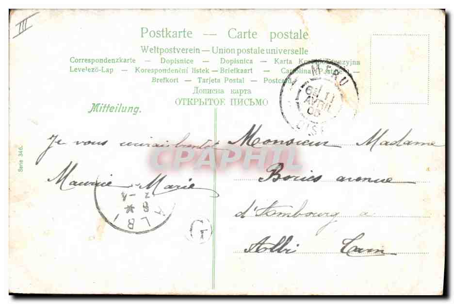 CPA Fantaisie Enfants  — Rückseite