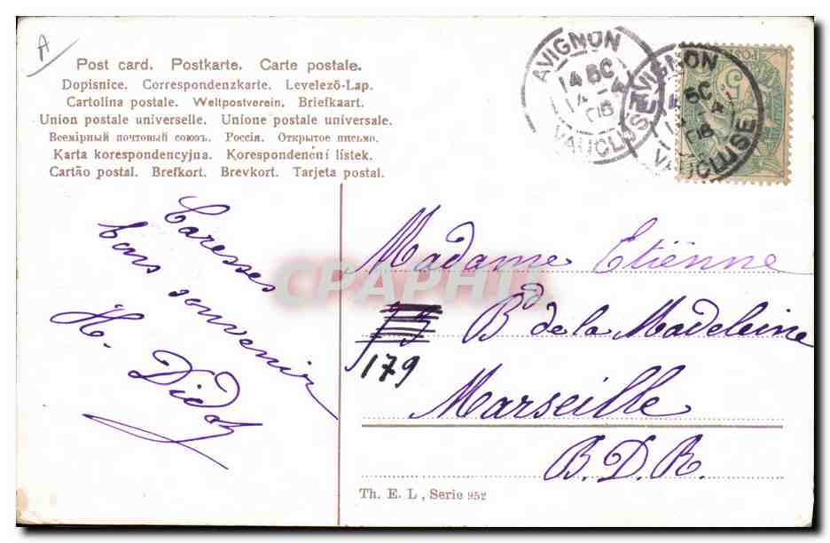 CPA Fantaisie Enfants Jean qui pleure — Rückseite