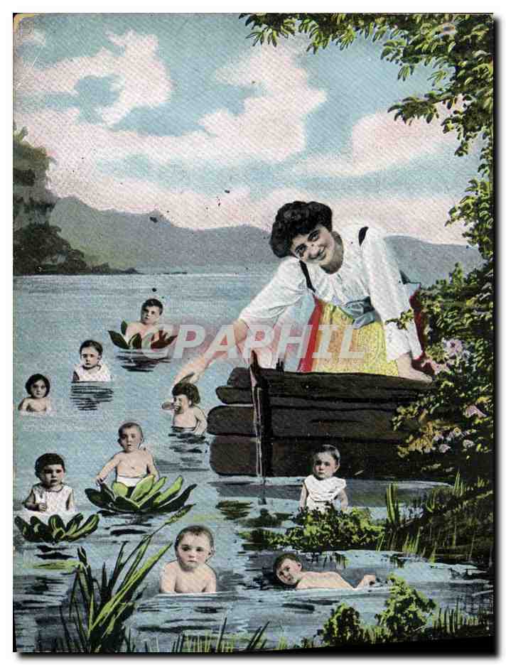 CPA Fantaisie Enfants Femme