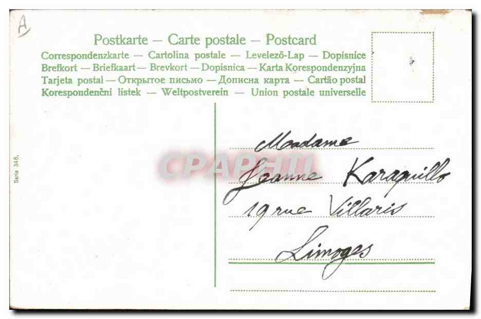 CPA Fantaisie Enfants Jardinier — Rückseite