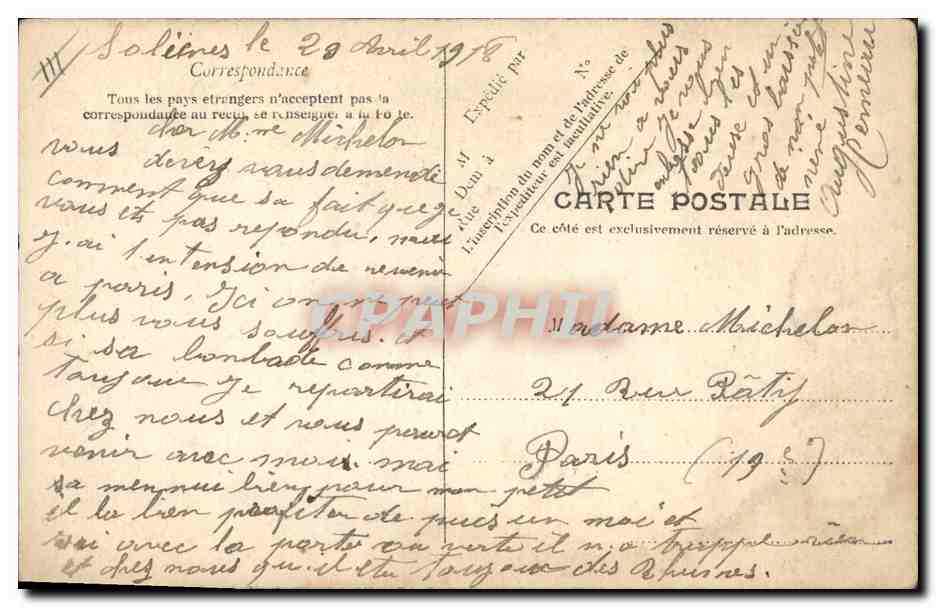 Jeune femme en costume élégant — éditeur non visible — n° de série non lisible — Verso