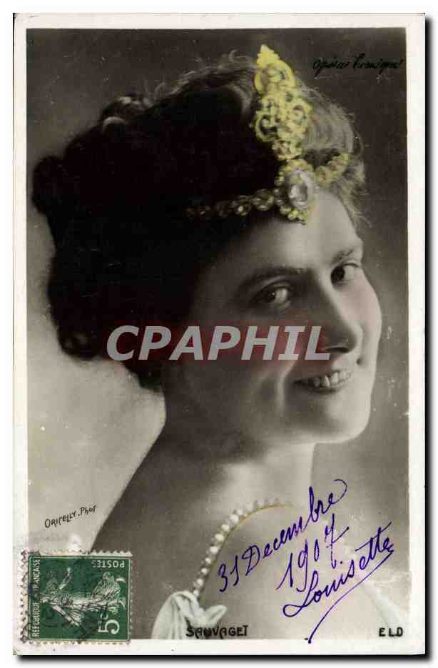 Portrait de Louise Sauvaget — 31 Décembre 1904 — Orvillety Phot.