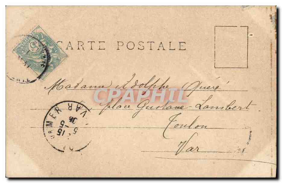 Madame Vaudeville — Portrait de femme avec rose — D.P. Série E — Verso