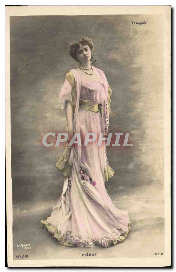 Jeune femme en robe rose — Piérat, Paris — S.I.P. n° 127/18