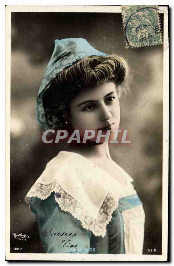 Jeune femme en chapeau bleu — Pinchutiet, Paris — S.I.P. n° 1285