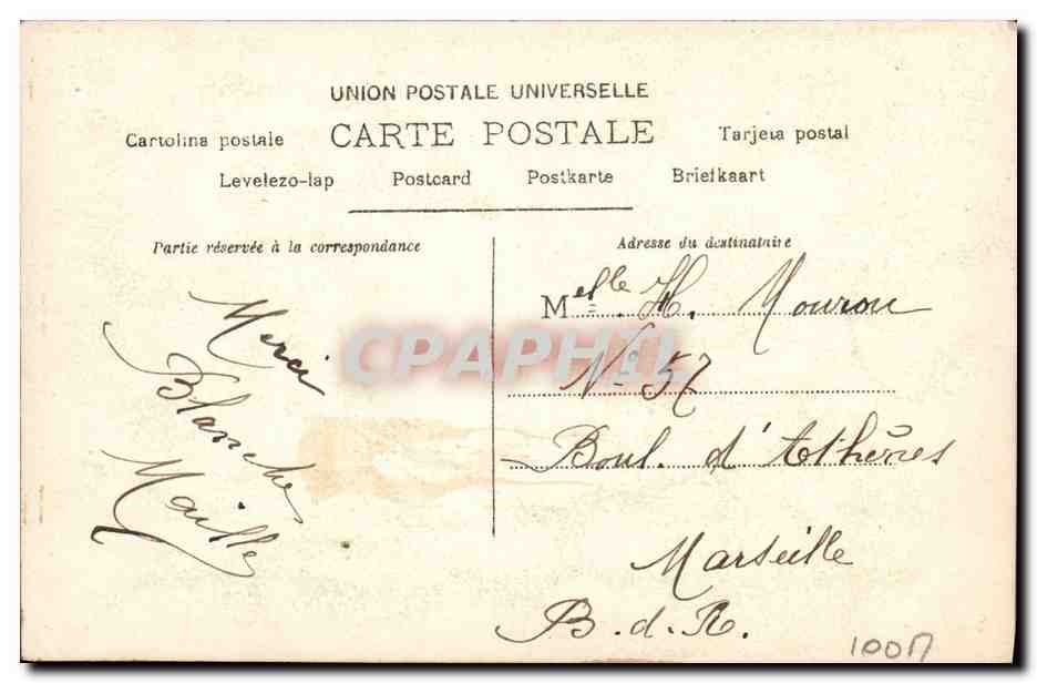 Jeune femme en chapeau à fleurs — L. GÉRARD — S.I.P. Paris — Verso