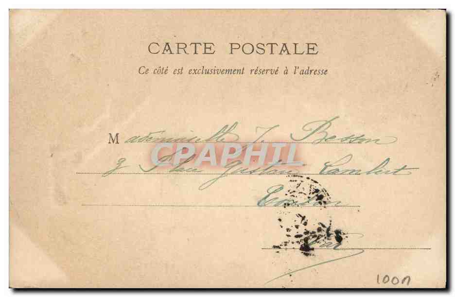Jeune femme avec bouquet de fleurs — éditeur B.N.K., n° 2369/5 — Verso