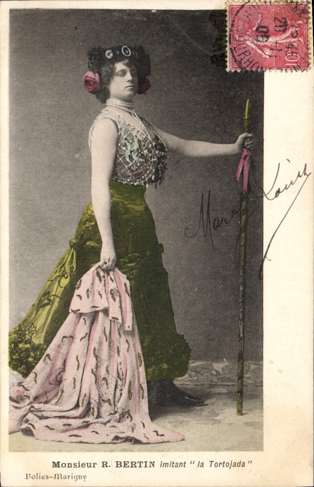 Monsieur R. Bertin imitant "la Tortojada" — Folies-Marigny — éditeur non visible