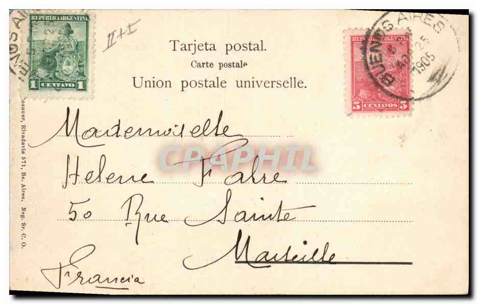 CPA Polaire Santa Crua Rep Argentina  — Rückseite