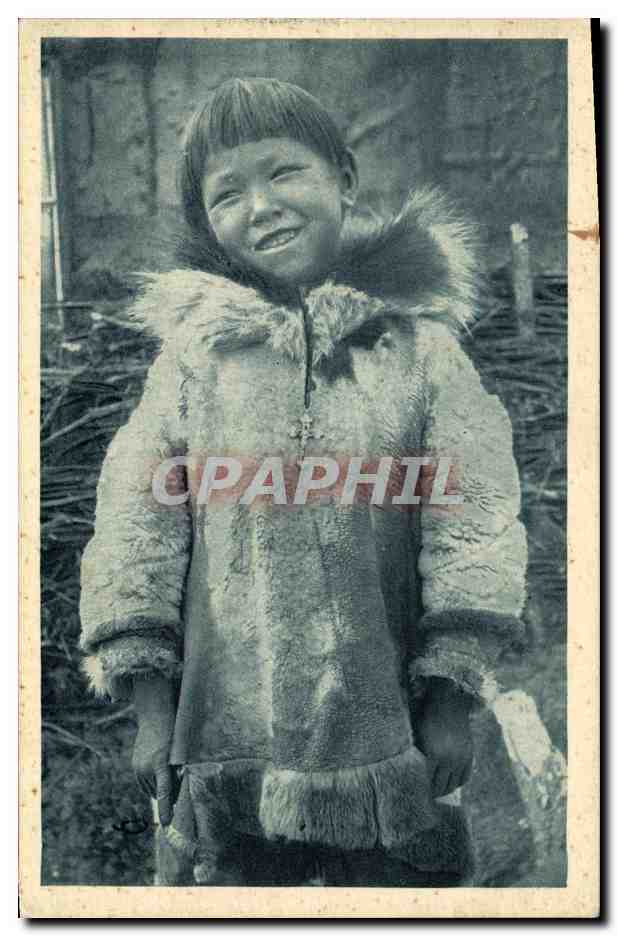 CPA Polaire Amerique du Nord Jean qui rit Enfant de choeur esquimaux Cercle Arctique Alaska