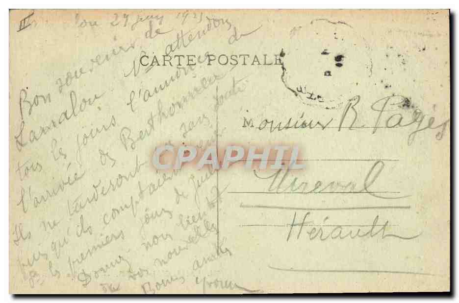 CPA Polaire Lamalou les Bains Fontaine Charcot  — Rückseite