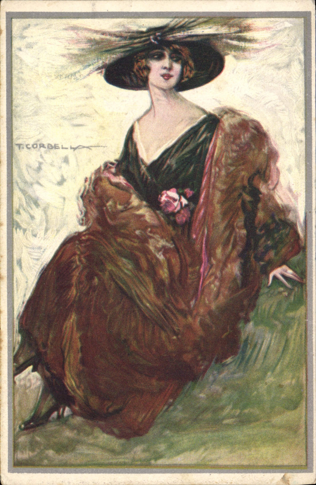 CPA Fantaisie Illustrateur Corbella Femme