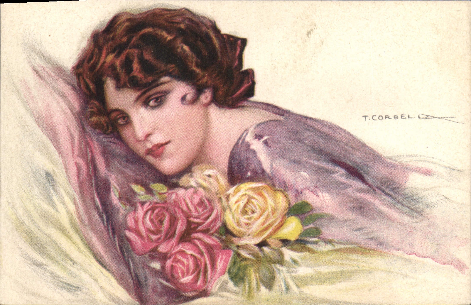 CPA Fantaisie Illustrateur Corbella Femme