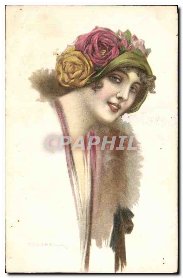 CPA Fantaisie Illustrateur Corbella Femme