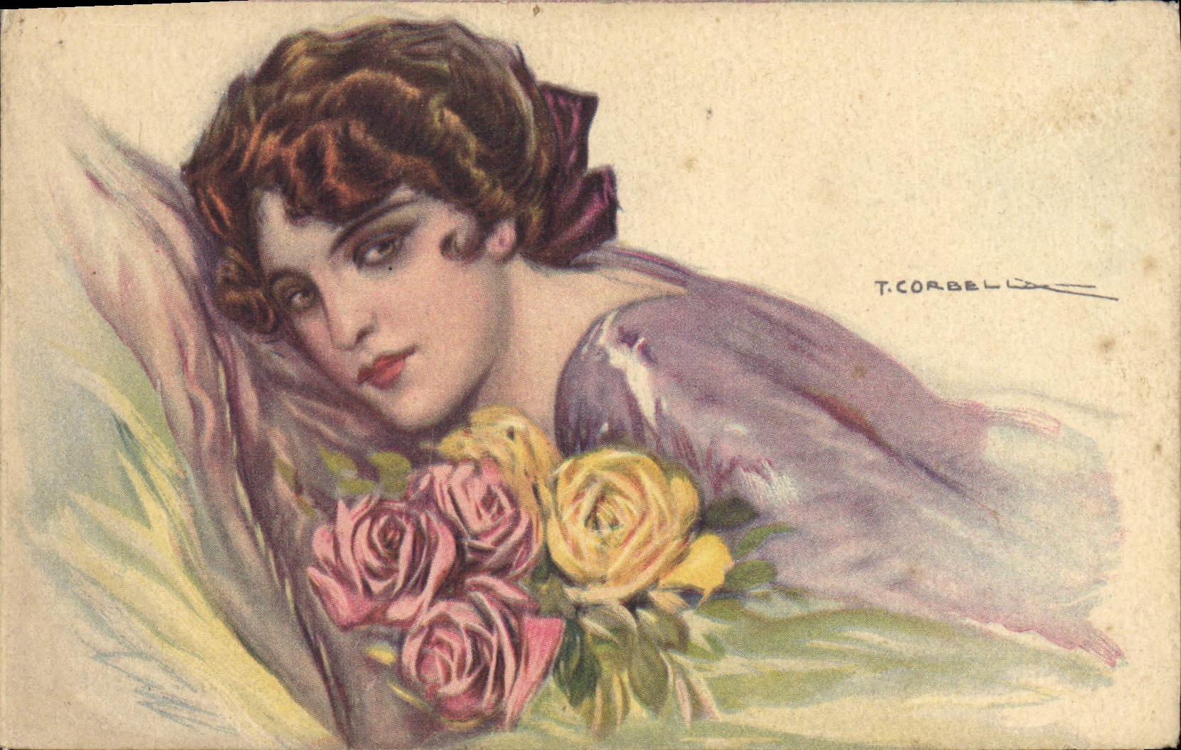 CPA Fantaisie Illustrateur Corbella Femme