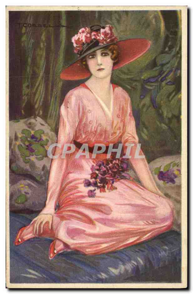 CPA Fantaisie Illustrateur Corbella Femme