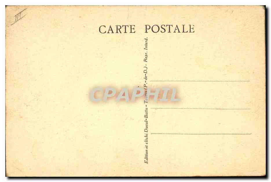 CPA Folklore Les Auvergnats chez eux Un bapteme en Auvergne — Verso