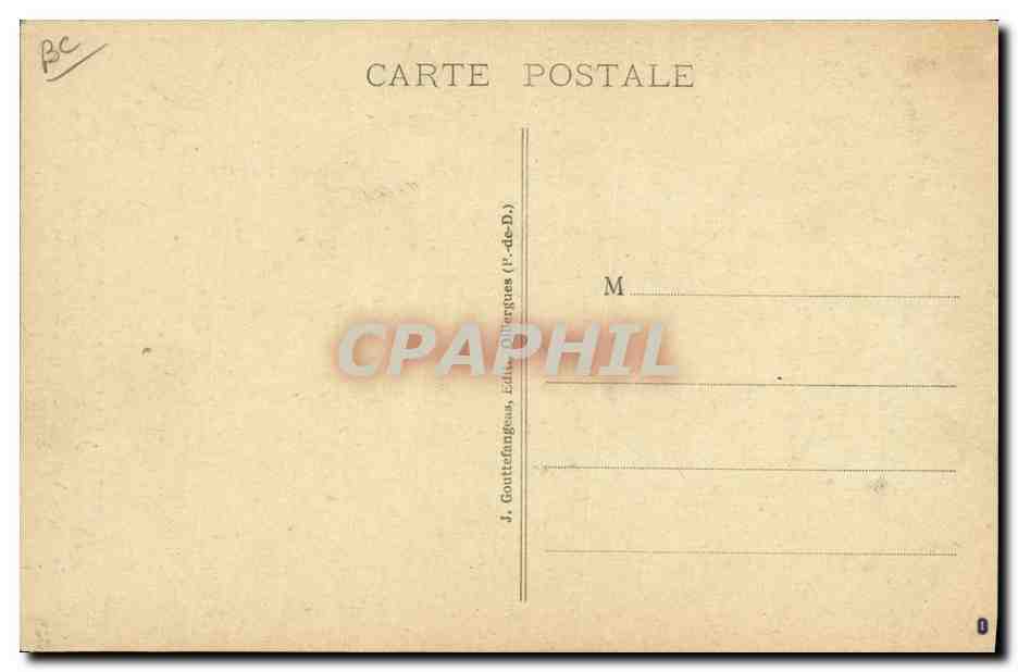 CPA Folklore La Chaise Dieu Fete du 10 Aout 1924 Une dame d'honneur de la noce Auvergnate de 1820 — Verso