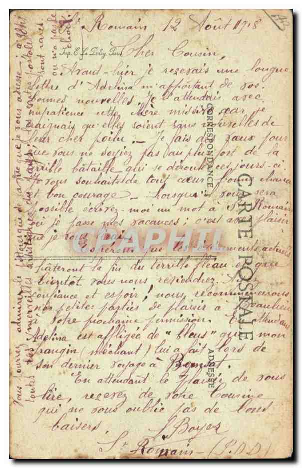 CPA Folklore Auvergne L'arrivee des invites Cheval — Verso