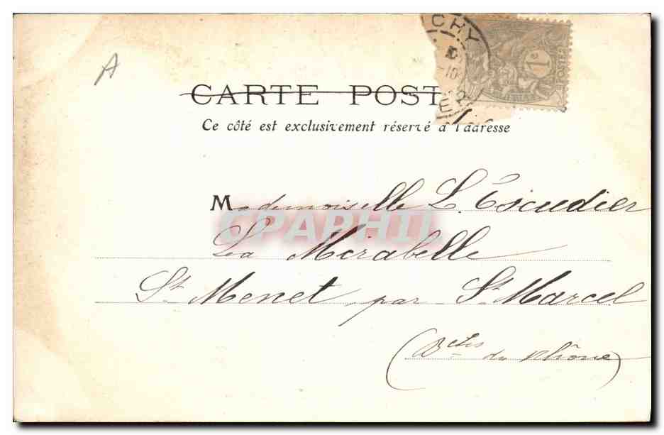 CPA Folklore Auvergne Les potins du village  — Verso