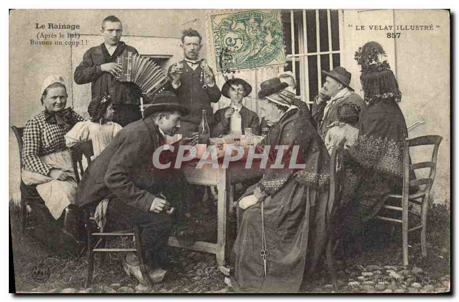 CPA Folklore Le Velay Le rainage Auvergne