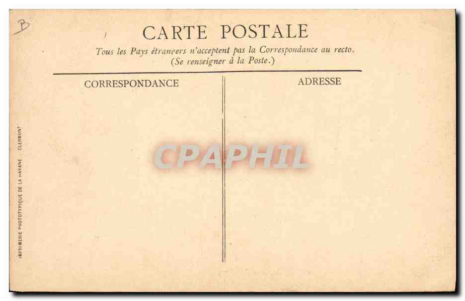 CPA Folklore Auvergne Bac sur l'Allier — Verso