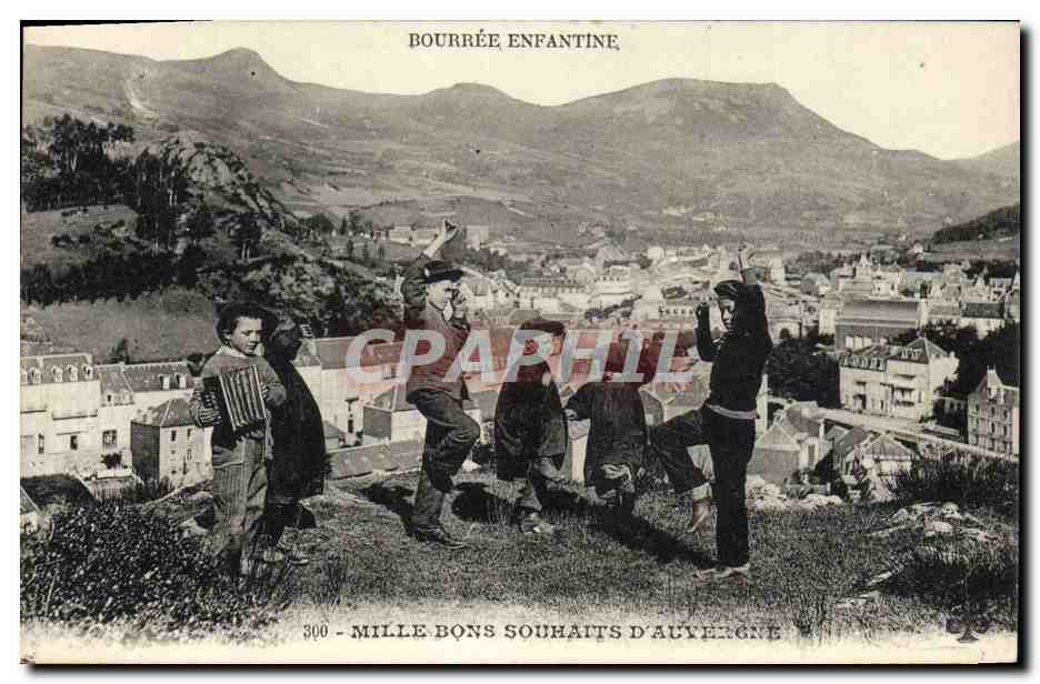 CPA Folklore Auvergne Bourree enfantine 