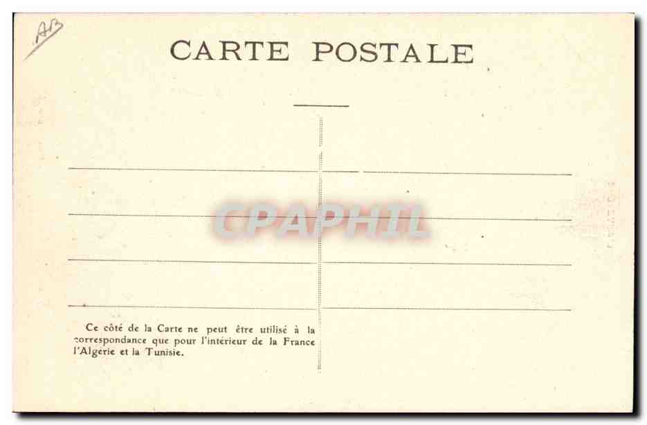 CPA Folklore Auvergne Type des environs du Mont Dore et de la Bourboule — Verso