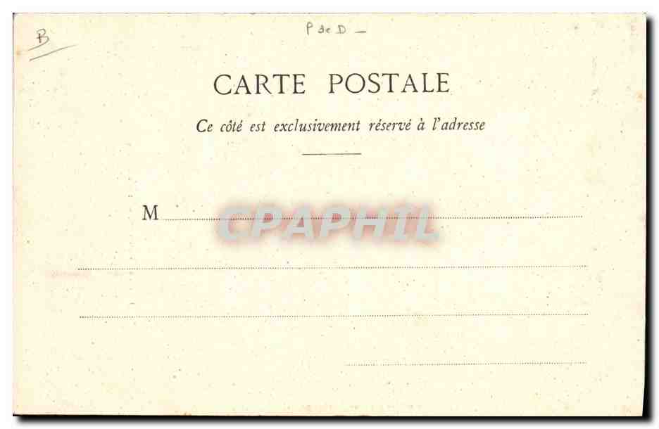 CPA Folklore Auvergne Vieille fileuse — Verso