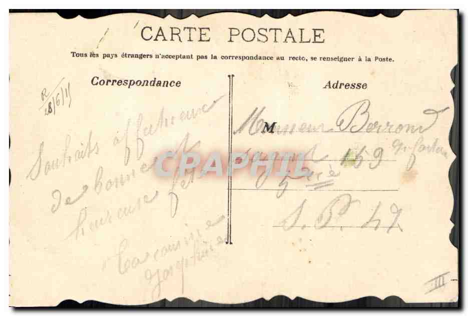 CPA (dessin la main) Fleurs — Verso