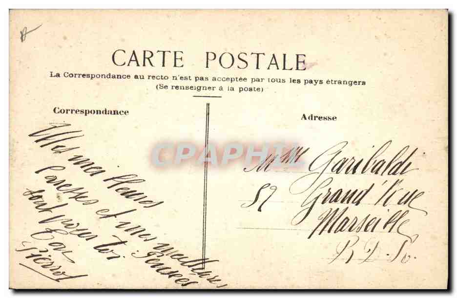 CPA (dessin la main) Fleurs Pierre — Rückseite