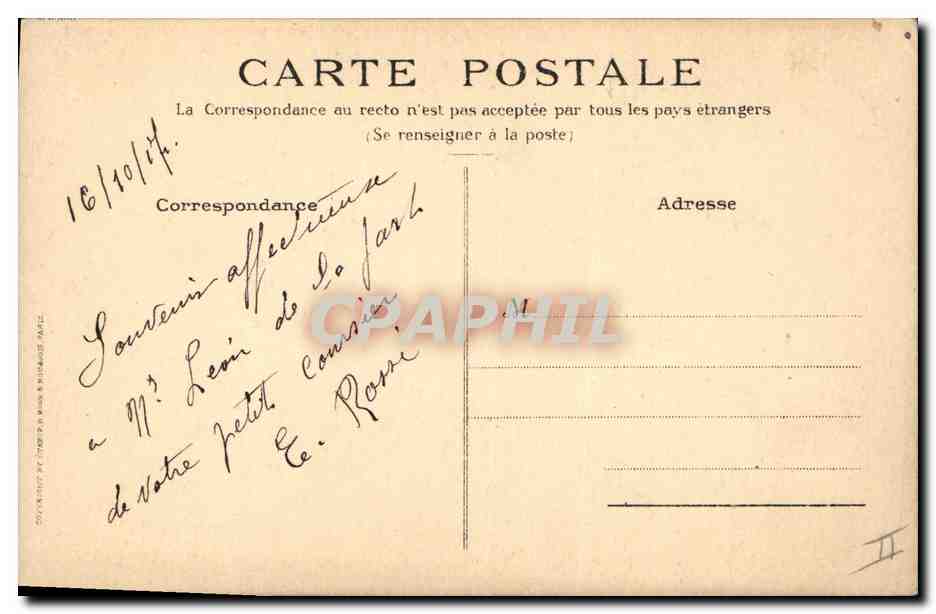 CPA (dessin la main) Fleurs — Verso