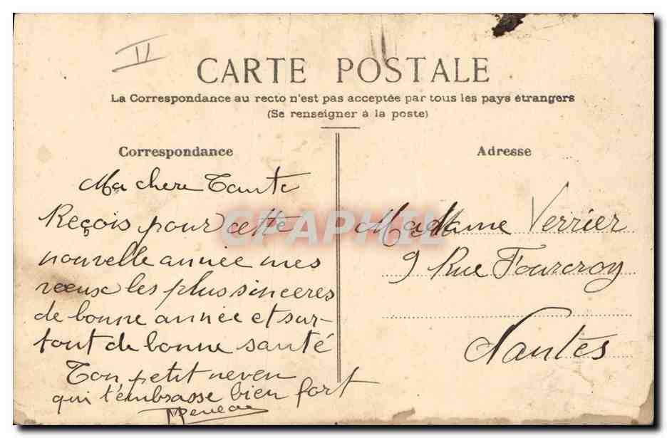 CPA (dessin la main) Homme  — Verso