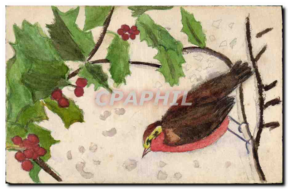 CPA (dessin la main) Oiseau 