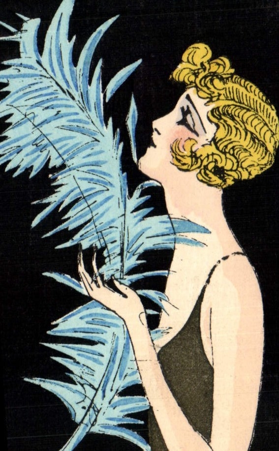 CPA (dessin la main) Femme