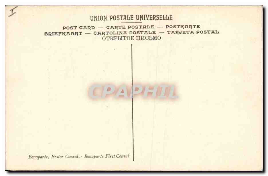 CPA Napoleon 1er Portrait de Bonaparte Premier Consul — Verso