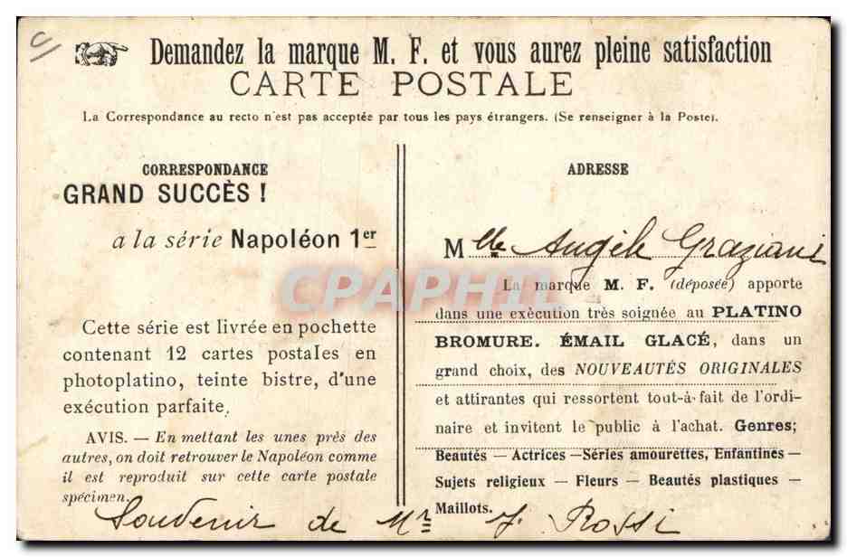 CPA Napoleon 1er  — Rückseite