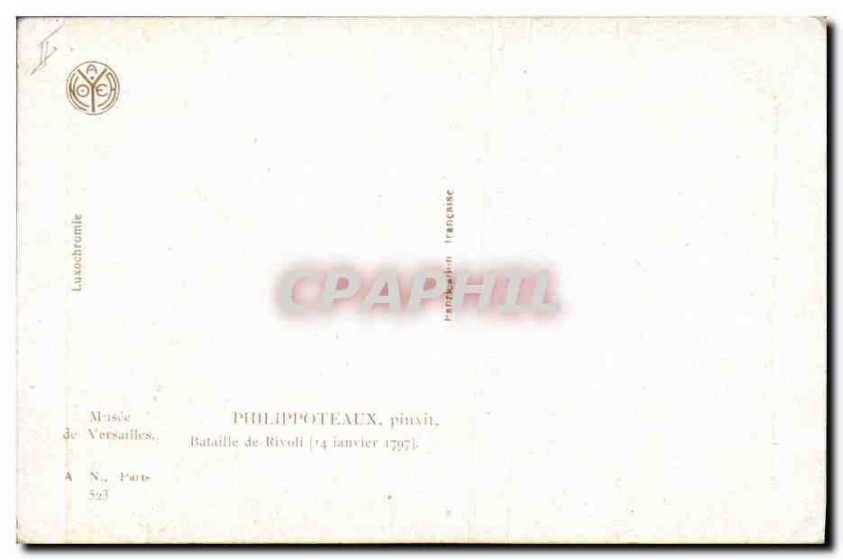 CPA Napoleon 1er Philippoteaux Musee de Versailles — Rückseite