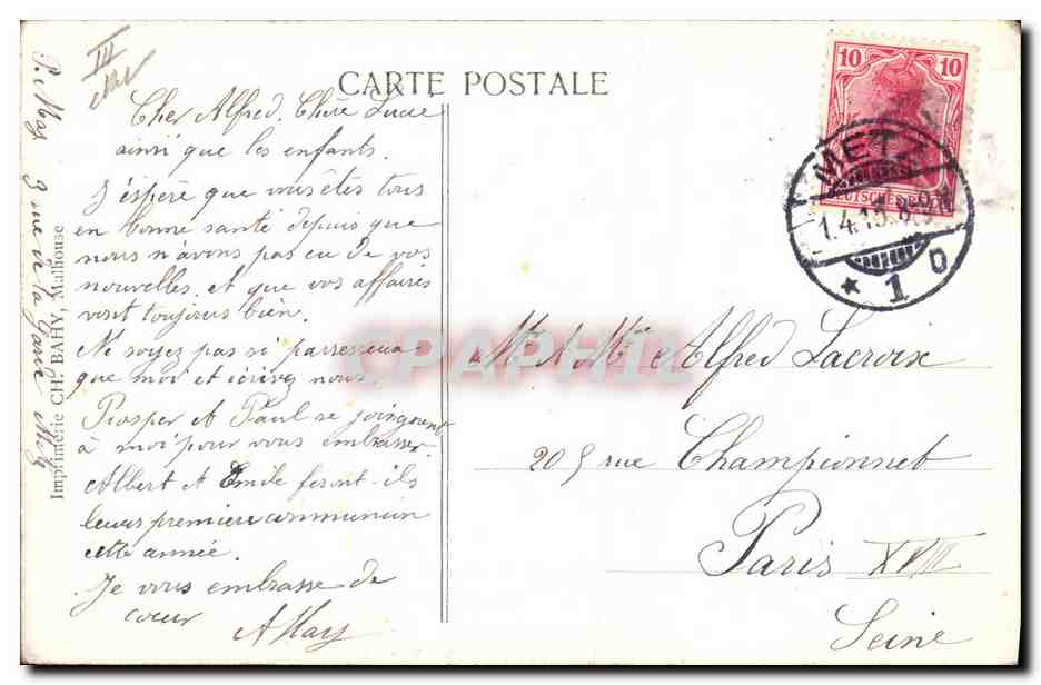 CPA Napoleon 1er Kleber a Heliopolis Egypt Egypte Cigarettes Burrus Sainte Croix sur Mer — Rückseite