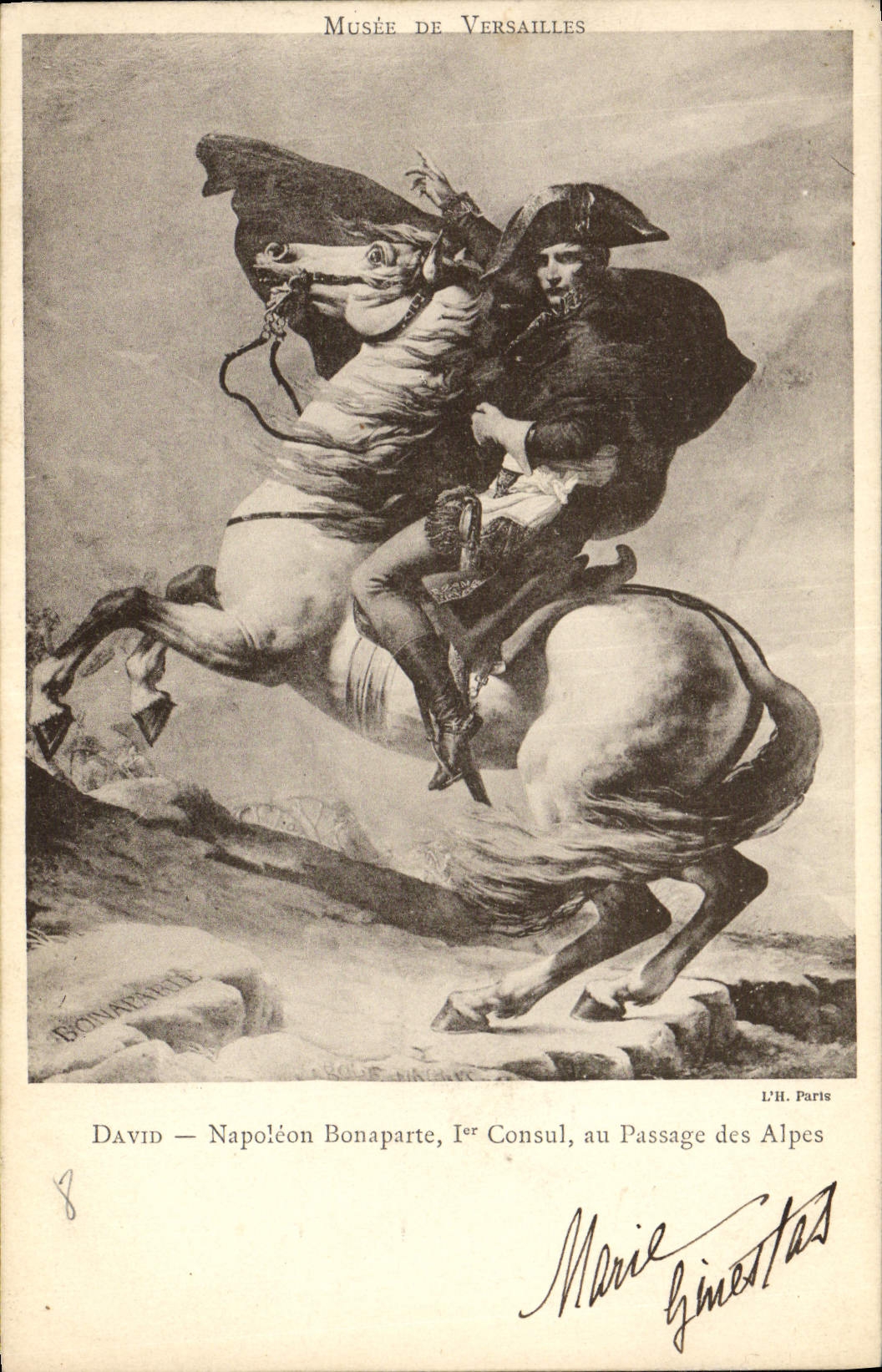 CPA Napoleon 1er David Napoleon Bonaparte 1er Consul au passage des Alpes