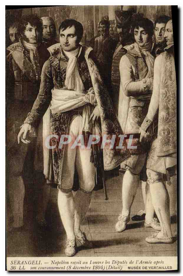 CPA Napoleon 1er Serangli Napoleon recoit au Louvre les deputes apres son couronnement