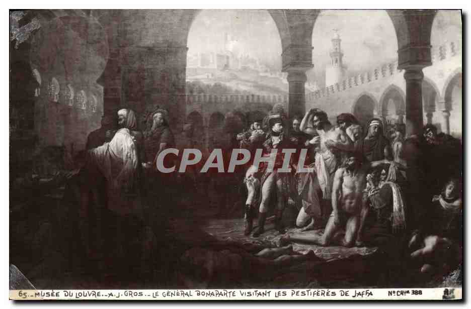 CPA Napoleon 1er Musee du Louvre Paris Gros Le general Bonaparte visitant les perstiferes de Jaffa