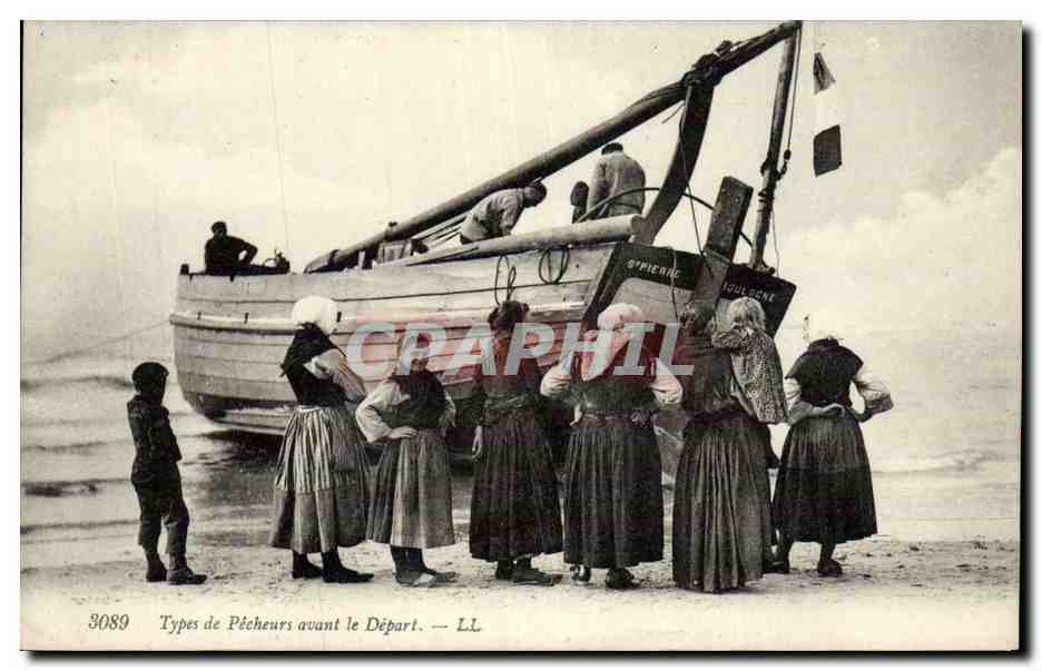 Pêcheurs avant le Départ — St Pierre la Gaude — LL