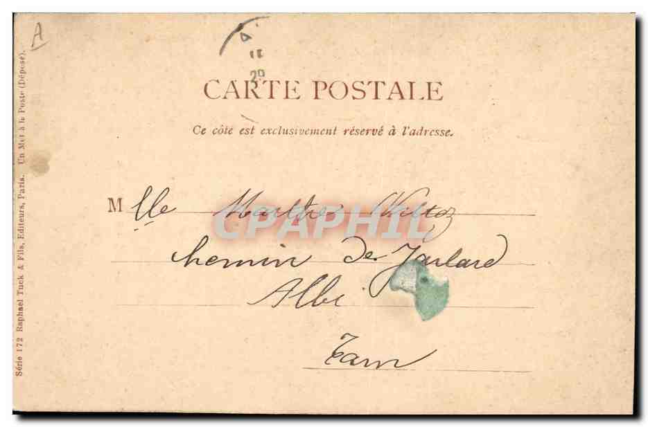 CPA J de la Fontaine — Verso