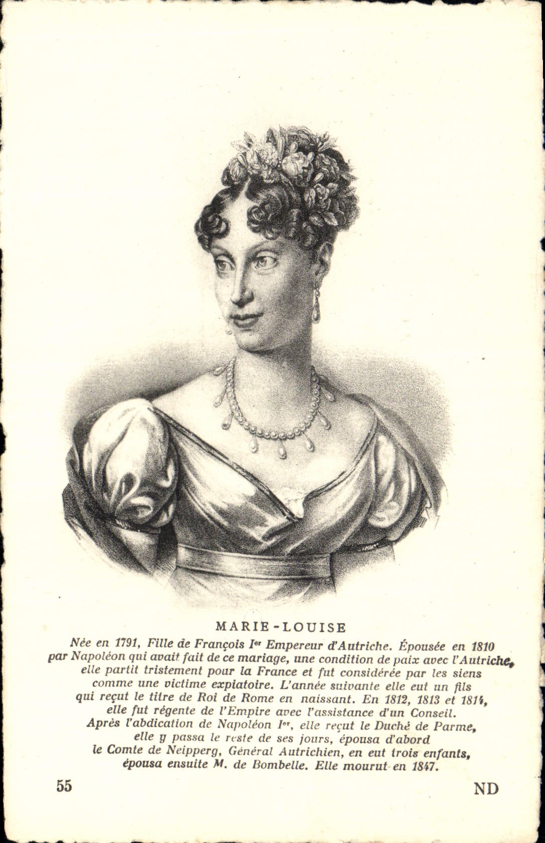 Marie-Louise — Reine d'Autriche et reine de Rome — Éditeur : Levy et Neurdein, Paris