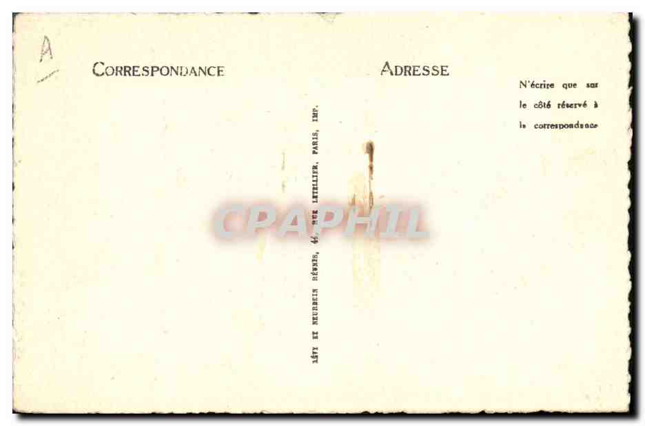 CPA Madame Tallien — Verso