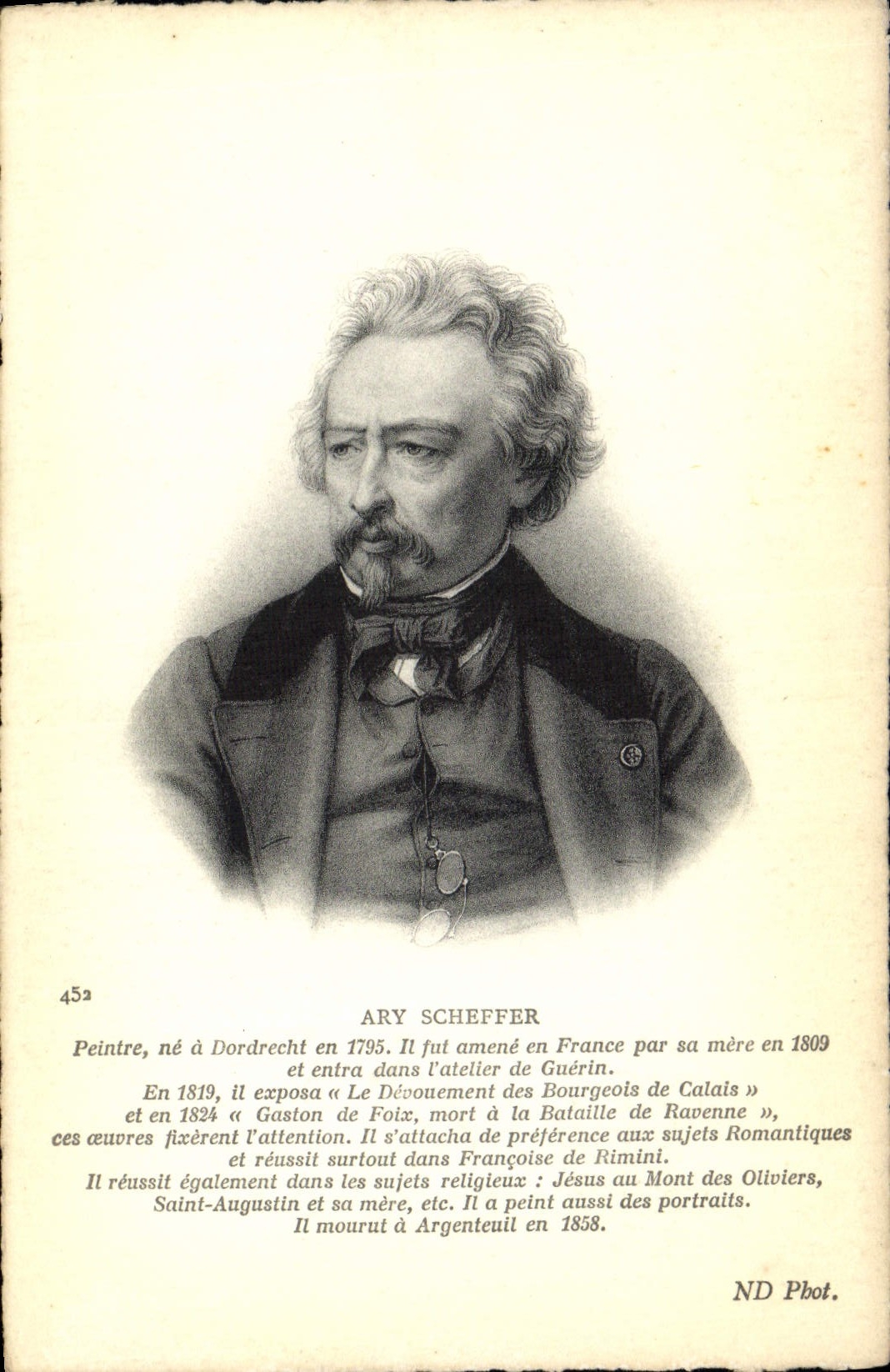 CPA Ary Scheffer Peintre
