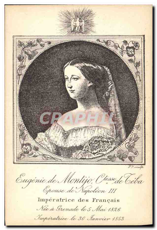 CPA Eugenie de Montijo Comtesse de Teba Epouse de Napoleon III