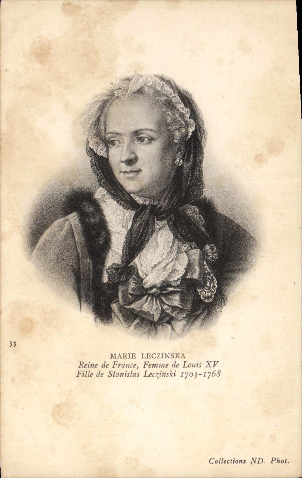 CPA Marie Leczinska Reine de France